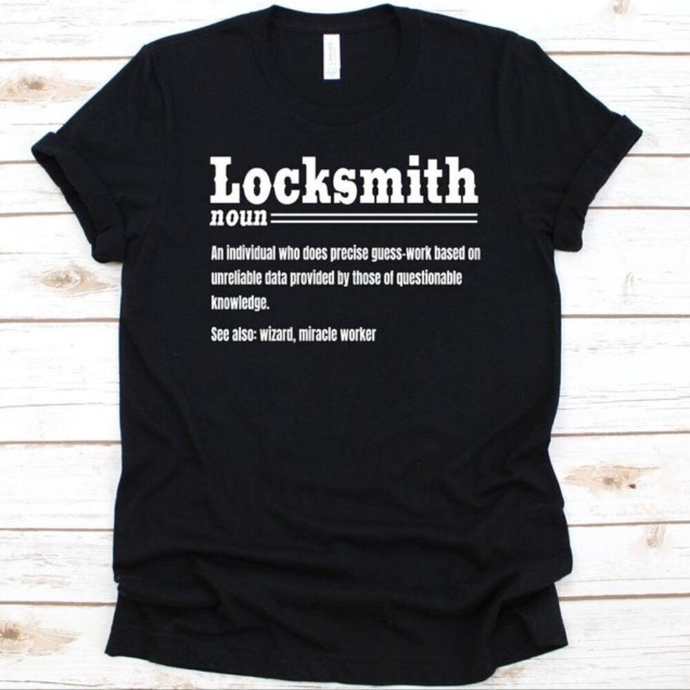 Locksmith Precise Guess-Work Funny Music Fan Retro T-Shirt
